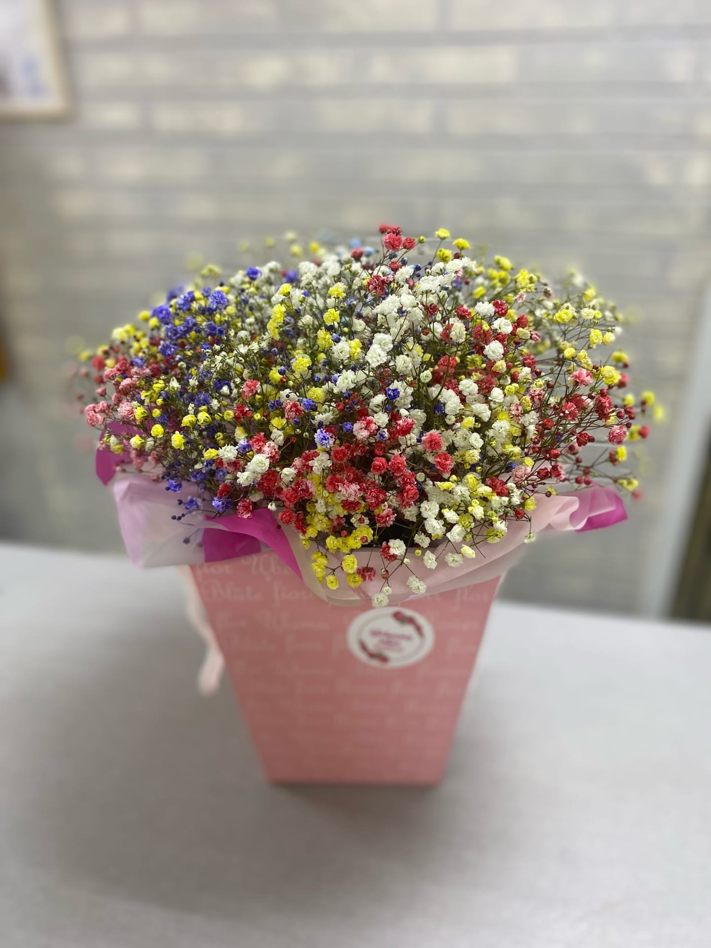 Корзинка из гипсофил 