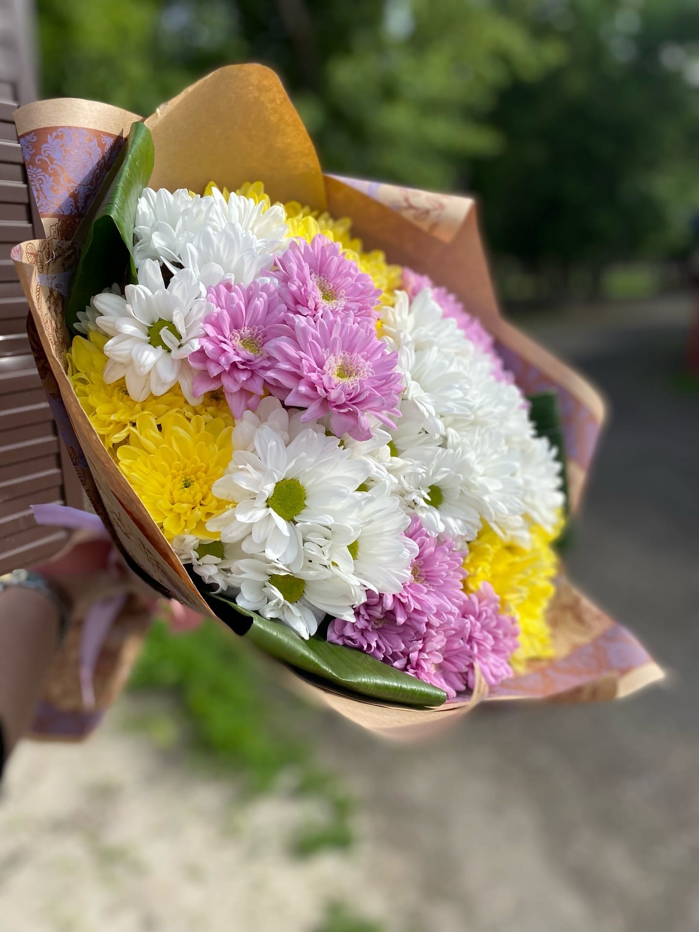 Букет из хризантем 