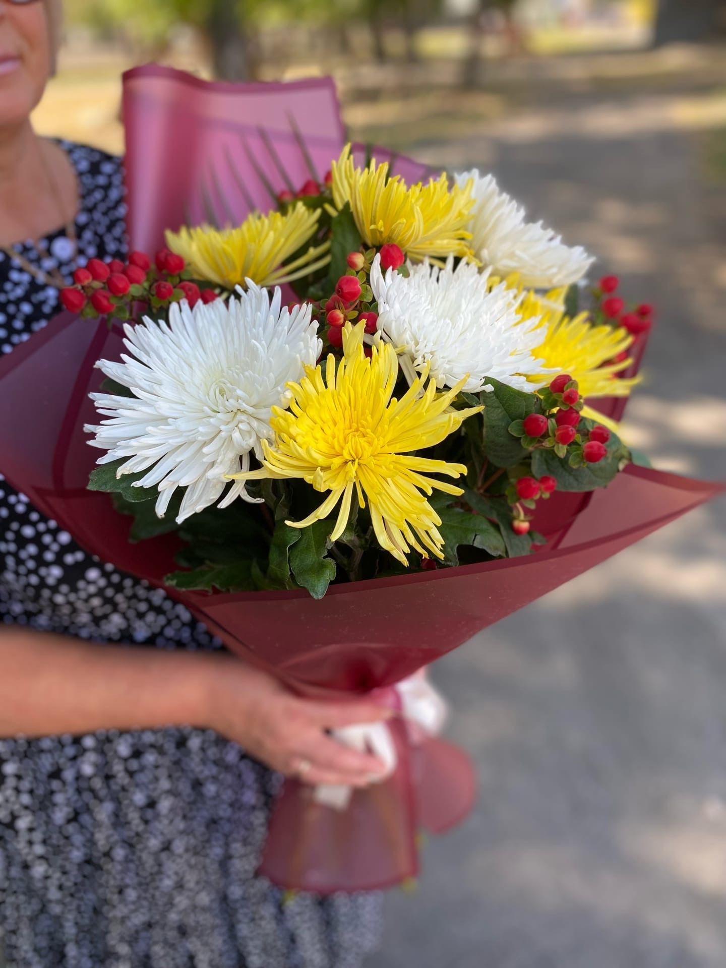 Букет из хризантем